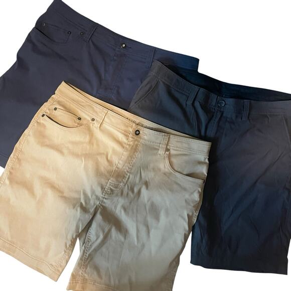 PrAna Shorts Mens 38 Hiking Outdoor Nylon Lot of 3 - Picture 1 of 8
